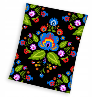 Prikrývka, prehozy na posteľ - 150x200 Prikrývka prikrývka łowicki Folk Lolk Pattern 211001