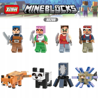 Minecraft -  16 KS SET POSTAVIEK Bloky figúrok Minecraft