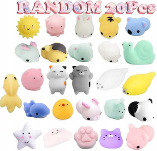 20 ks Squishy hračky Mochi Squishies Extrudované