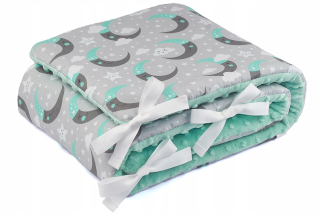 Chránič do detskej postielky - 25 - 30x160 hrubý chránič COT 60x120 Minky