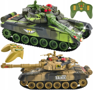 Stavebnica - 2X TANKS TANK TANK diaľkový ovládač BIG WAR