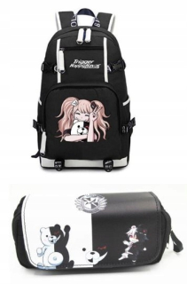 Školská taška, batoh - 3 batoh + DanganonPa ceruzka Case Monokuma Port USB