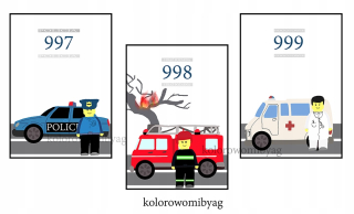 Obráz do detskej izby - 3 S Plaget Car Guard polícia A3