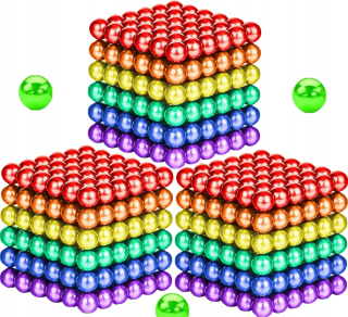 Stavebnica - 3 x Blocks Magnetic Lopty 5mm 660 PC + Fluo