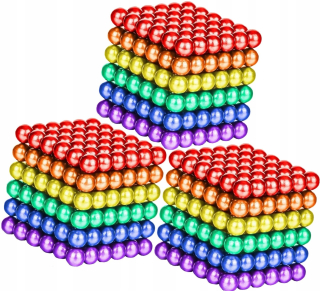 Stavebnica - 3 x BLOKY MAGNETICKÉ GULIČKY NEOCUBE 5MM 648 KS