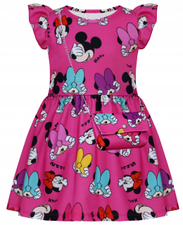 Minnie mouse - 3470 Pohodlné šaty Minnie Mouse s kabelkou R104