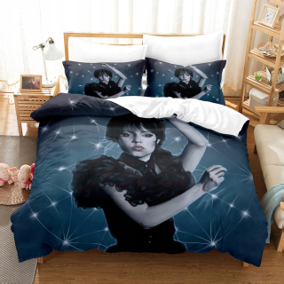 Detský set paplón, vankúš - 3D sada stredu Addams 140x200 posteľná bielizeň