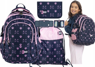 Školská taška, batoh - 3IN1 BACKPACK BP-01 PACKU PRÍPADE ST.RIGHT CATS KITTY Nohy