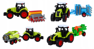 4 + 4 traktory stroje Mega sada 38 cm pohon