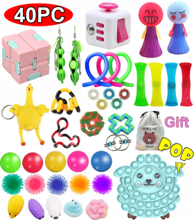 40 ks. Fidget Hračky popiť Anti-Stress Set