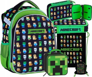 Školská taška, batoh - 4IN1 Satchel Minecraft ceruzka Case Bag Bag