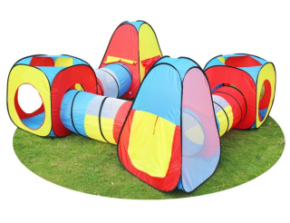 Detský domček, detský stan - 4X STAN, TIPI HOUSE + 4x TUNEL 250x250 SADA 8IN1