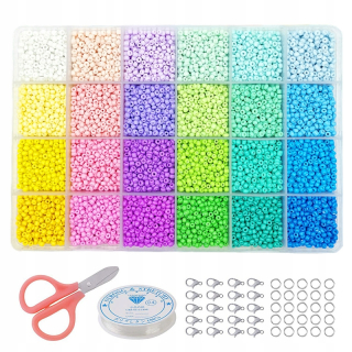4mm Colors sklenené korálky náramky Set