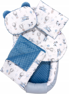 Hniezdo pre bábätko - Baby Cocoon 2 v 1-bielej šedej Peer