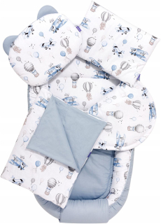 Hniezdo pre bábätko - Cocoon/Baby Playpen s ozdobou - béžová
