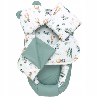 Hniezdo pre bábätko - Detský kokón Miminu 3 Minky Cotton Elements