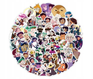 Samolepky do detskej izby - 50 počítačov Karikatúra anime nálepky Doodle Owl House