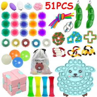 51 ks. Obr. Hračky Mystery Box Fidget