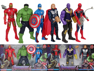 AVENGERS KAPITÁN 6 figúrok SPIDERMAN Hulk Thanos
