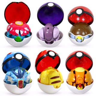 Pokémon - 6 ks Pokémon Pikachu pokebball figúrky Charizard