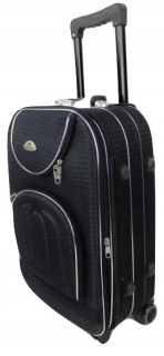 Detský kufor - 68 # Black Suitcase Cestovanie na kolesách batožiny batožiny