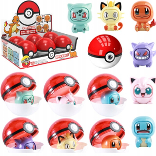 Pokemon - 6ks hračkárska bábika meniaca pokémonová tvár