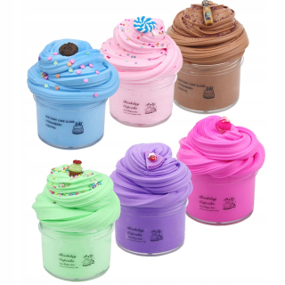 6pcs Fluffy Floam Slime Stres Stres Relife Hračky