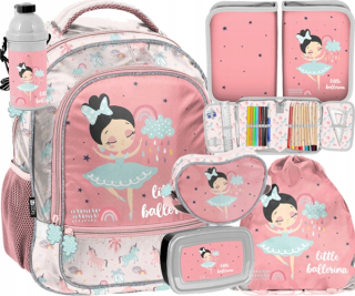 Školský batoh - 6in1 batoh ceruzky s taškou BAG BALLERINA