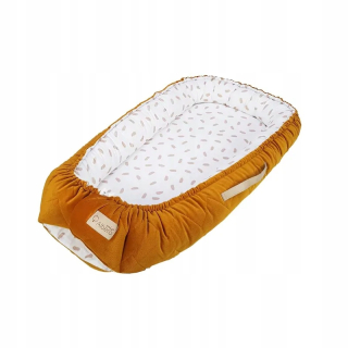 Hniezdo pre bábätko - Velvet Cocoon Nest Sensillo Cream Olive