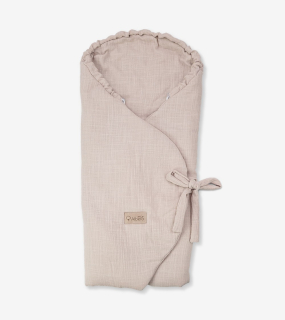 Prikrývka, prehozy na posteľ - Albero Mio Swaddle na sedadlo boho béžového