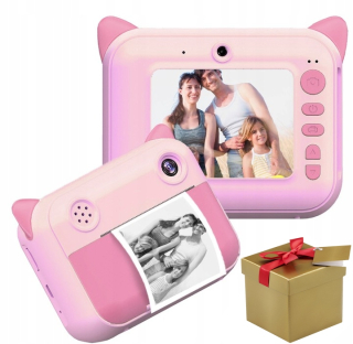 NATCHMIASTOWY digitálny fotoaparát s tlačiarňou pre DETI