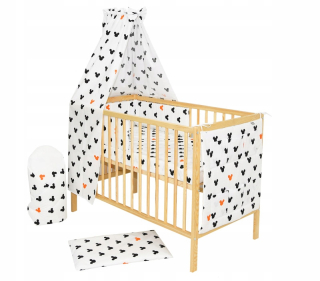 Detský set paplón, vankúš - Aruś 4el Detská podstielka 120x90 s baldachýnom