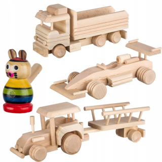 AUTO CARS autíčka Drevený CAR KIT ECO AUTA