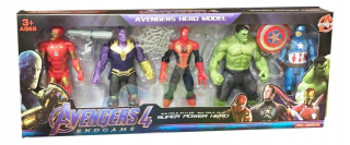 Avengers figúrky Set 5 ks Iron Man Hulk Spider