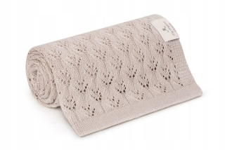 Prikrývka, prehozy na posteľ - Openwork bambusová prikrývka 80x100 Svetlo béžová moja memmi