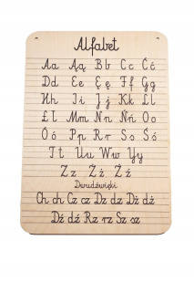 Poľská Abeceda 35x50 Blackboard pre učenie a zábavu