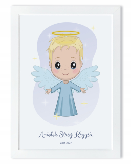 Detský obraz - Guardian Angel Boy A4 + Frame + Balenie