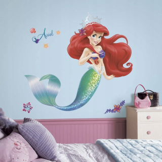 Samolepky do detskej izby - Ariel Arielka vinylové nálepky pre Disney Wall
