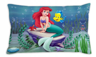 Detský dekoračný vankúš - Arielka Mermaid Princezná Ariel vankúš Darček