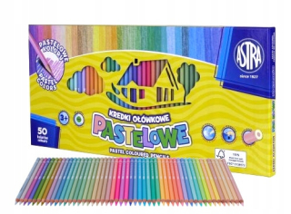ASTRA ceruzky pastelky pastel 50 farieb