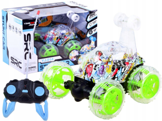 Auto riadené STUNT graffiti VYŽARUJÚCE kola RC0480
