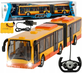 Kĺbový mestský RC autobus s LED riadiacou batériou