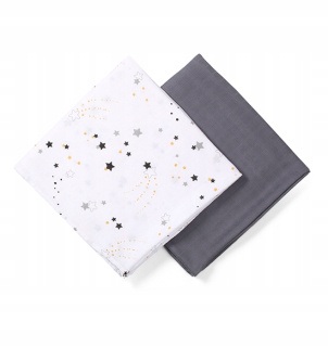 Prikrývka, prehozy na posteľ - B.O.537/02 Swaddles vyrobené z bambusových hviezd