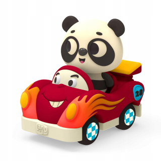 Zajačik Bing - B.TOYS - Mäkké auto - Panda Racer