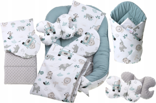 Hniezdo pre bábätko - Big Baby Cocoon „Béžové ruže a zamat“