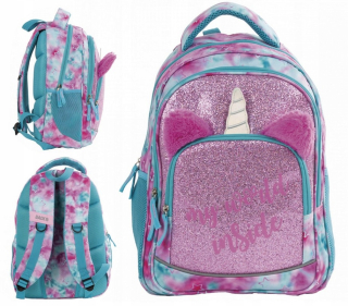 Školská taška, batoh - Backpack batoh Unicorn Brocade Girls