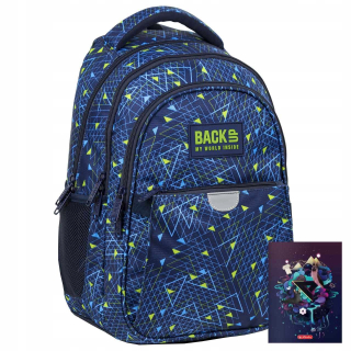 Školský batoh - Záložné trojuholníky School Backpack P44 + Notebook A5/60