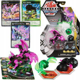 Postavička - Bakugan Evolutions Platinum True Metal Blitz Fox