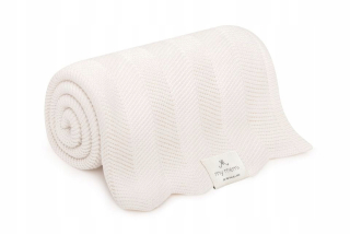 Prikrývka, prehozy na posteľ - Krém 80x100 My MEMI Bamboo prikrývka