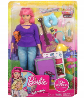 BÁBIKA BARBIE DAISY S MAČIATKOM NA CESTE FWV26 Gda